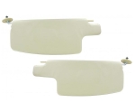 Sun visors white without mirror (Per Pair) Beetle 8.1964 until 7.1972 convertible
